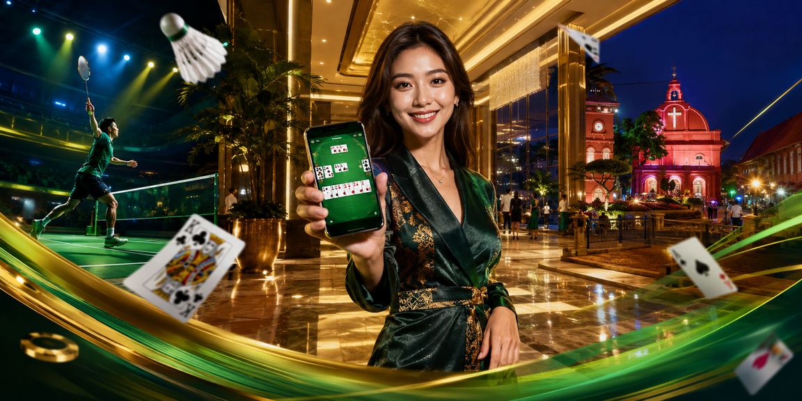Permainan rummy gaya Malaysia di Melaka dengan suasana hiburan tempatan