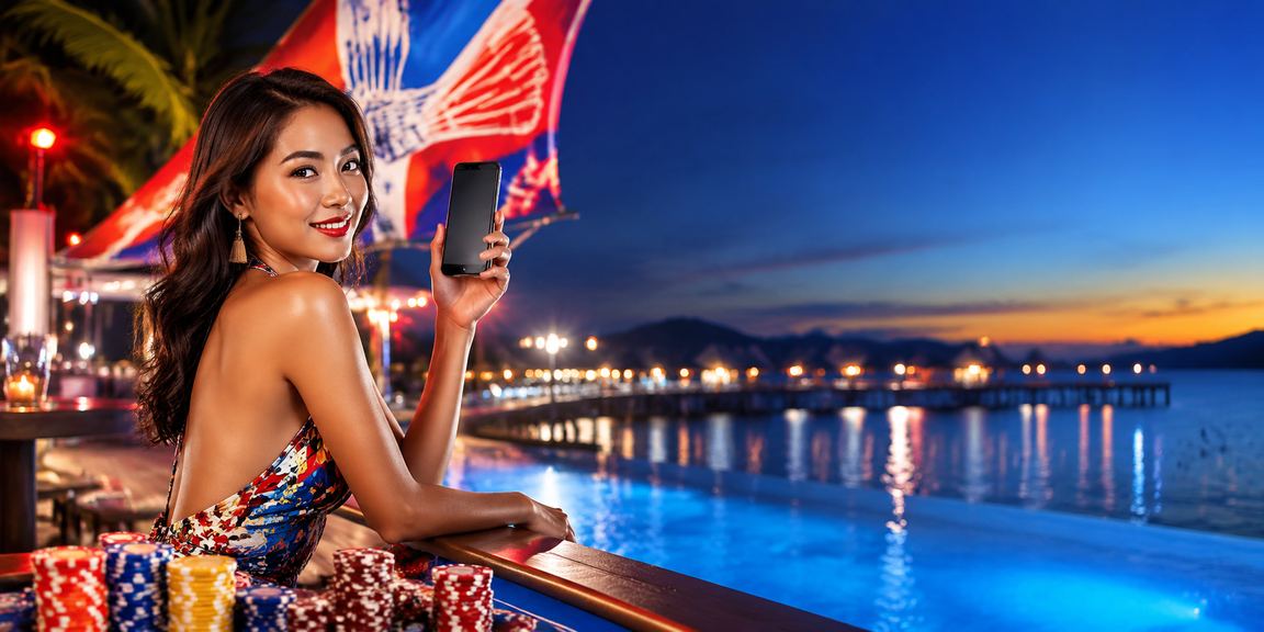 A player from Sabah using a mobile casino app to play poker